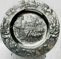 Vintage Arthur Court 1990 African Safari Collection Round Serving Tray / Platter